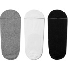 Marcoliani - Three-Pack Invisible Touch Stretch Pima Cotton-Blend No-Show Socks - Multi