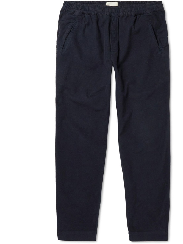 Photo: Folk - Assembly Tapered Cotton-Moleskin Trousers - Blue