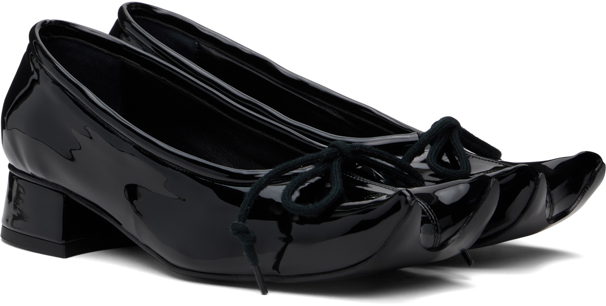 Paula Canovas Del Vas Black Diablo Ballerina Flats