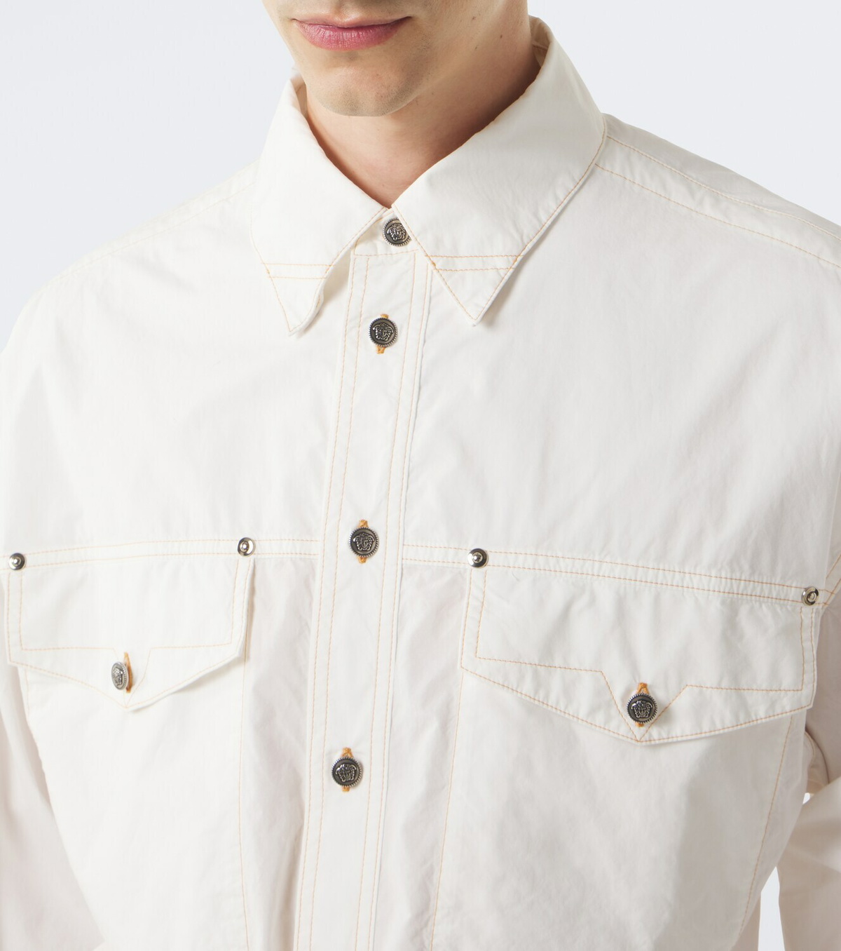 Versace Medusa denim overshirt