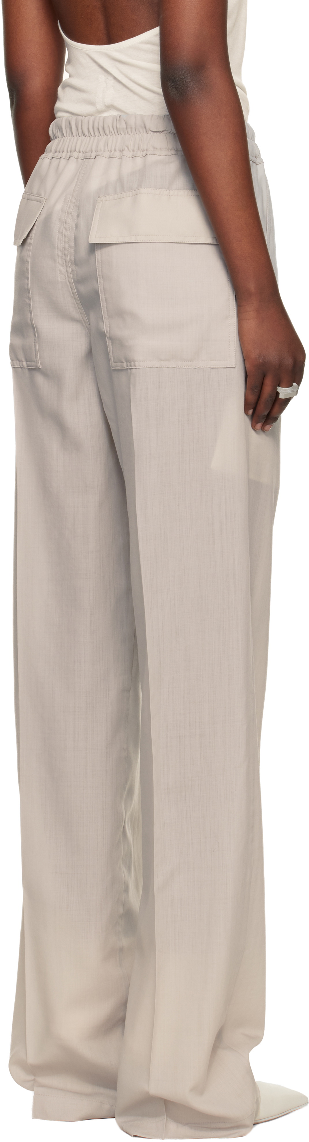 Rick Owens Off-White Temple Dietrich Drawstring Lounge Pants