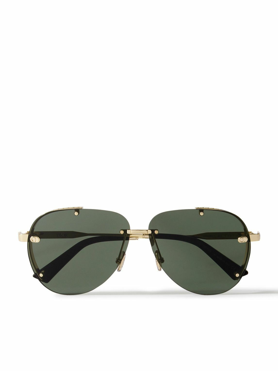 Dior Eyewear - NeoDior A1U Aviator-Style Guilloché Gold-Tone Sunglasses