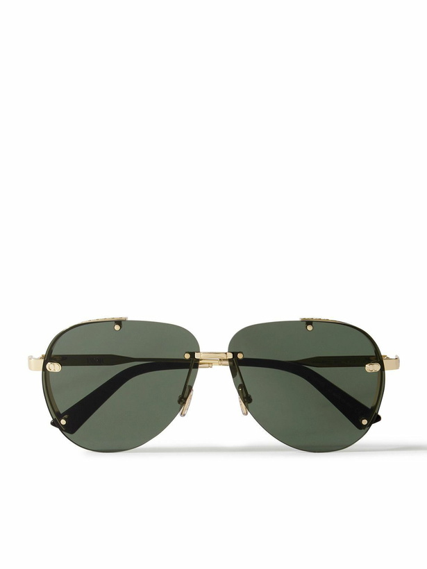 Photo: Dior Eyewear - NeoDior A1U Aviator-Style Guilloché Gold-Tone Sunglasses