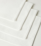 Once Milano Set of 4 lace-trimmed linen napkins