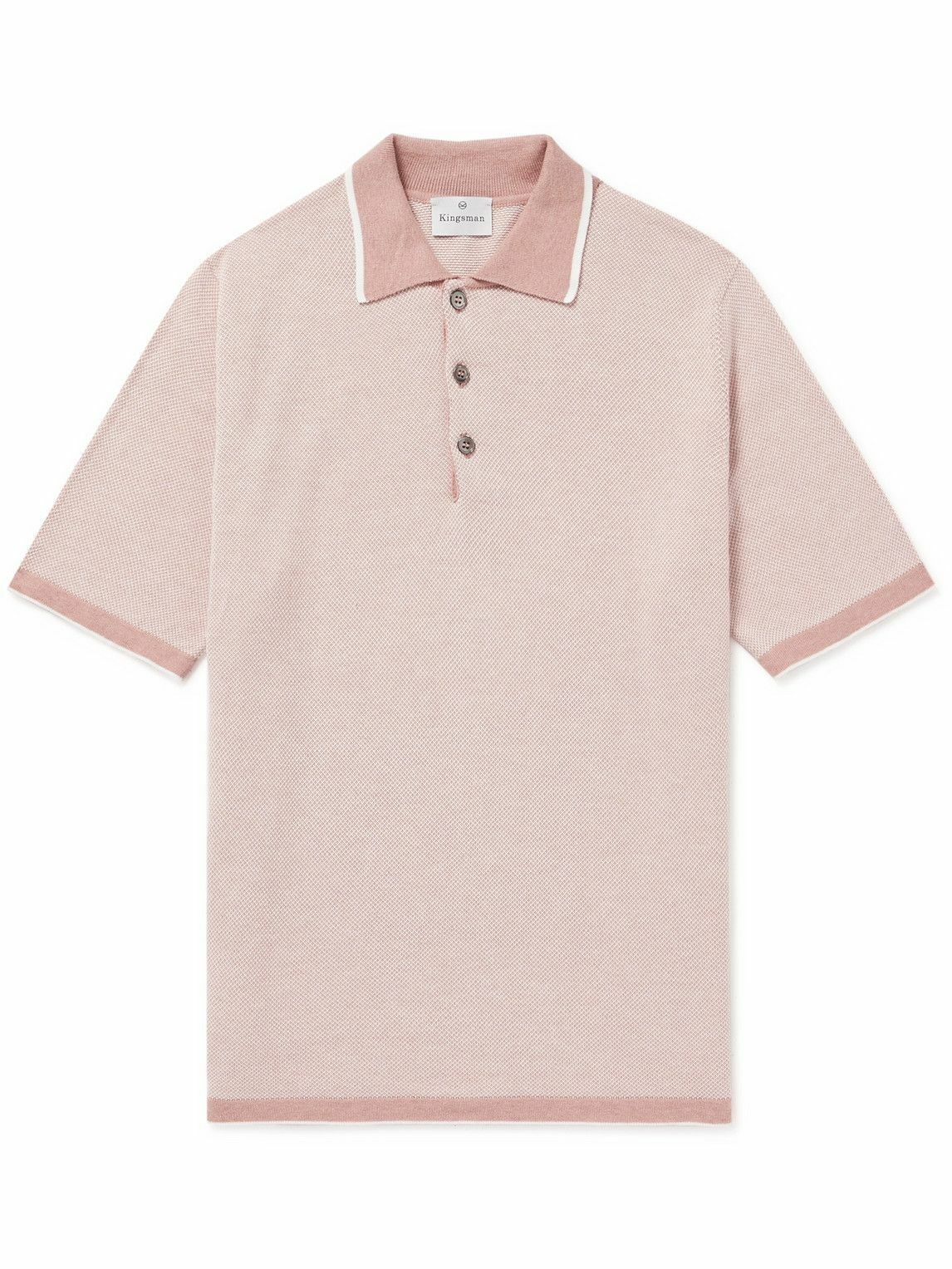 Kingsman - Cotton-Piqué Polo Shirt - Pink Kingsman