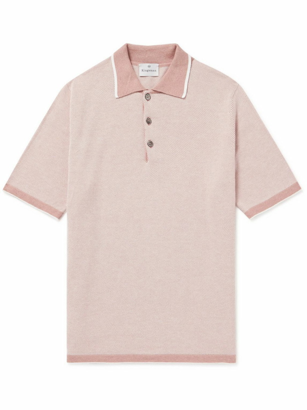 Photo: Kingsman - Cotton-Piqué Polo Shirt - Pink