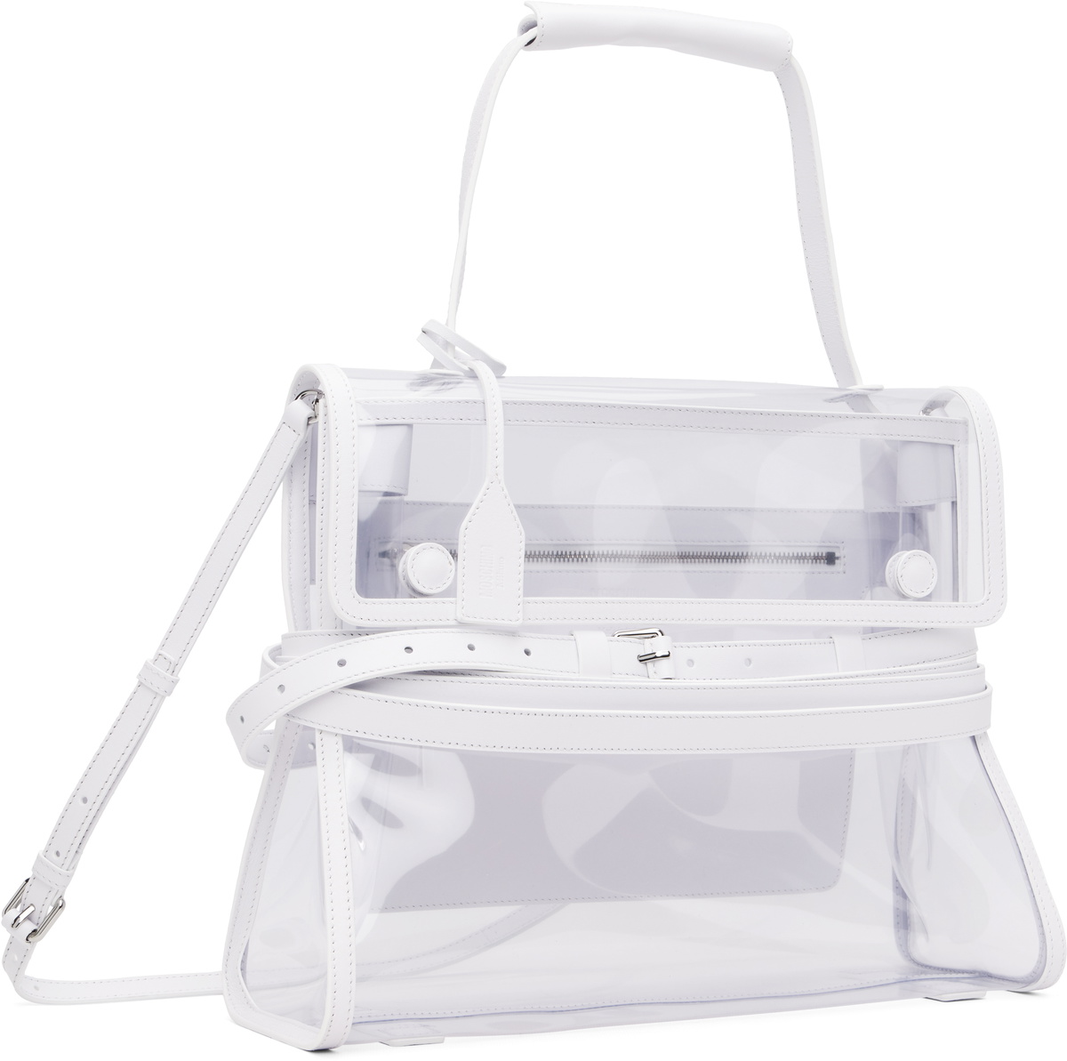 Moschino White 'Tie Me' Medium Bag