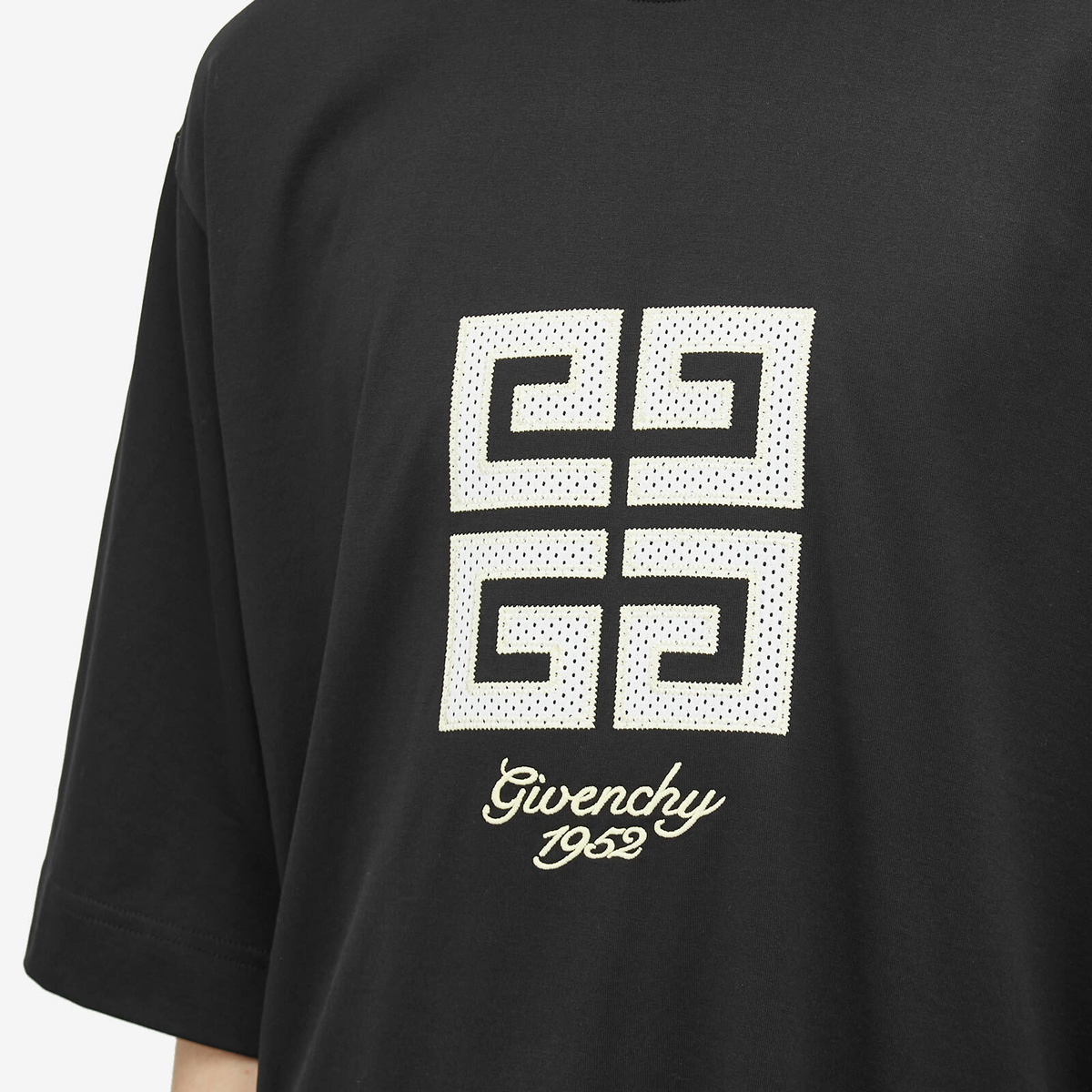 Givenchy Men's College Embroidered T-Shirt in Black Givenchy