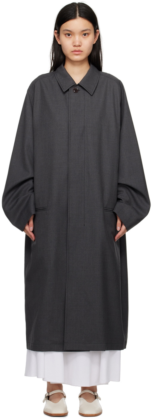 LEMAIRE Gray Raglan Coat Lemaire