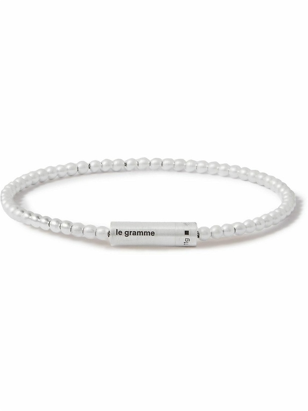 Photo: Le Gramme - 11g Brushed Sterling Silver Beaded Bracelet - Unknown