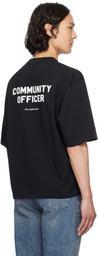 Han Kjobenhavn Black 'Officer' Printed Oversized T-shirt