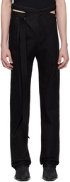 Ottolinger SSENSE Exclusive Black Signature Wrap Jeans