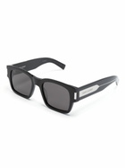 Saint Laurent Eyewear Logo-Plaque Square-Frame Sunglasses
