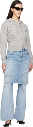 VAQUERA Gray Twisted Hoodie
