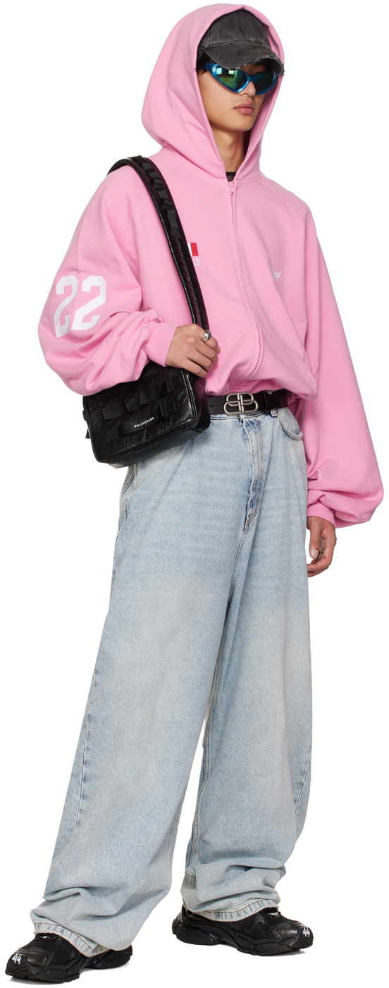 Balenciaga Knitwear In Rose-pink Cotton