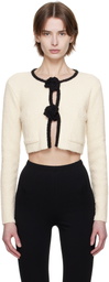 Kijun Off-White Crochet Knit Cardigan