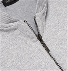 Hanro - Mélange Stretch-Cotton Jersey Zip-Up Sweatshirt - Men - Light gray