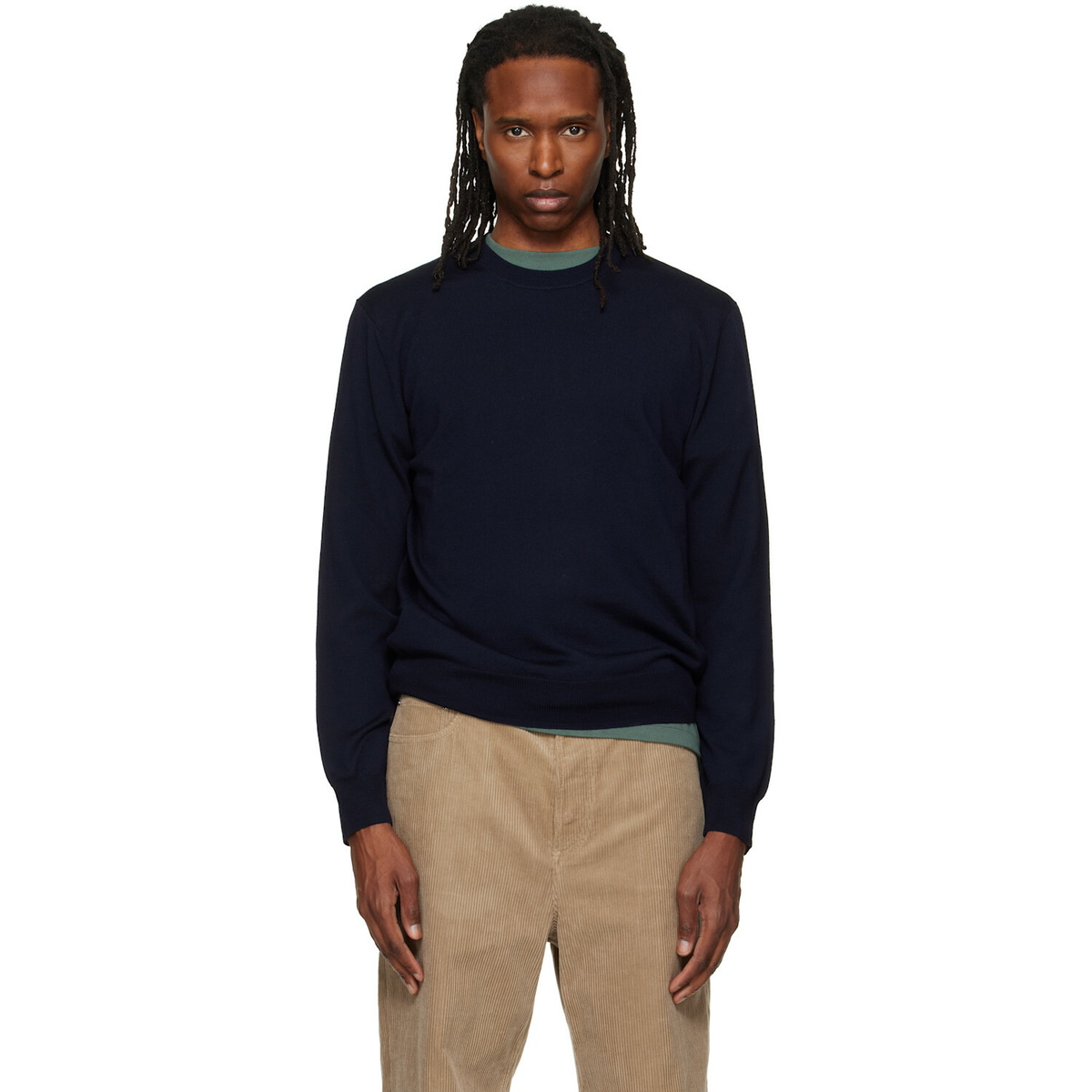 A.P.C. Navy Matthieu Wool Sweater