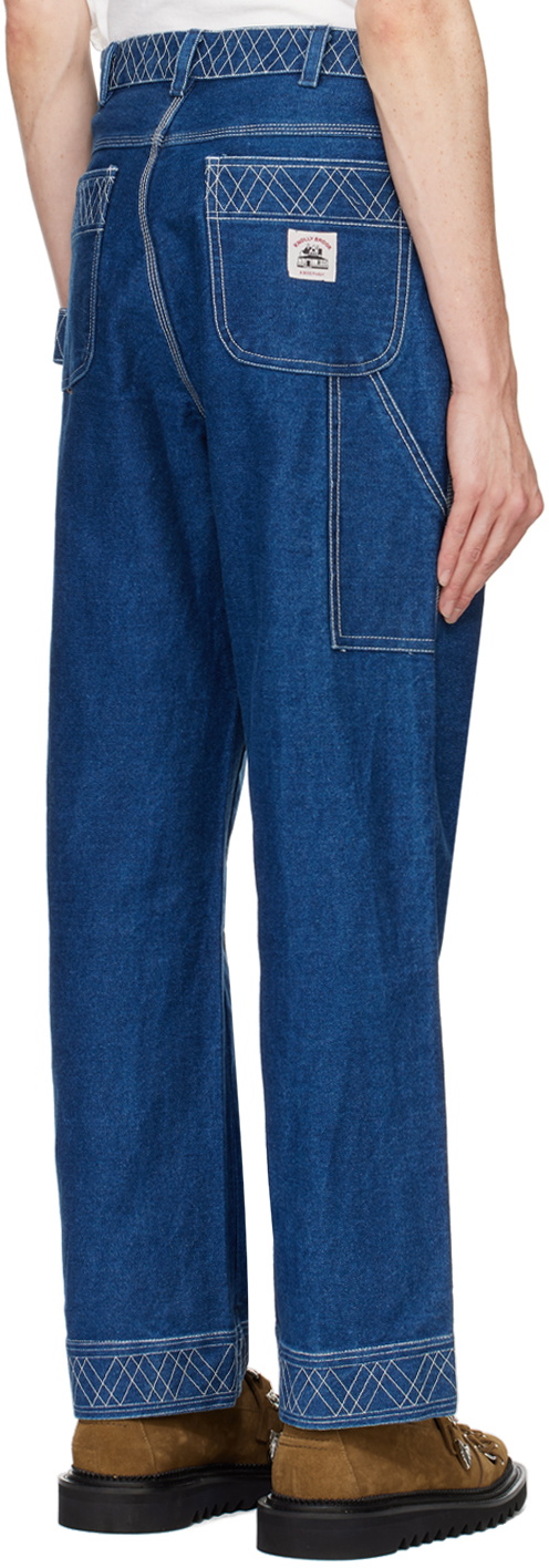 Bode Blue Embroidered Knolly Brook Jeans
