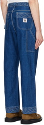 Bode Blue Embroidered Knolly Brook Jeans