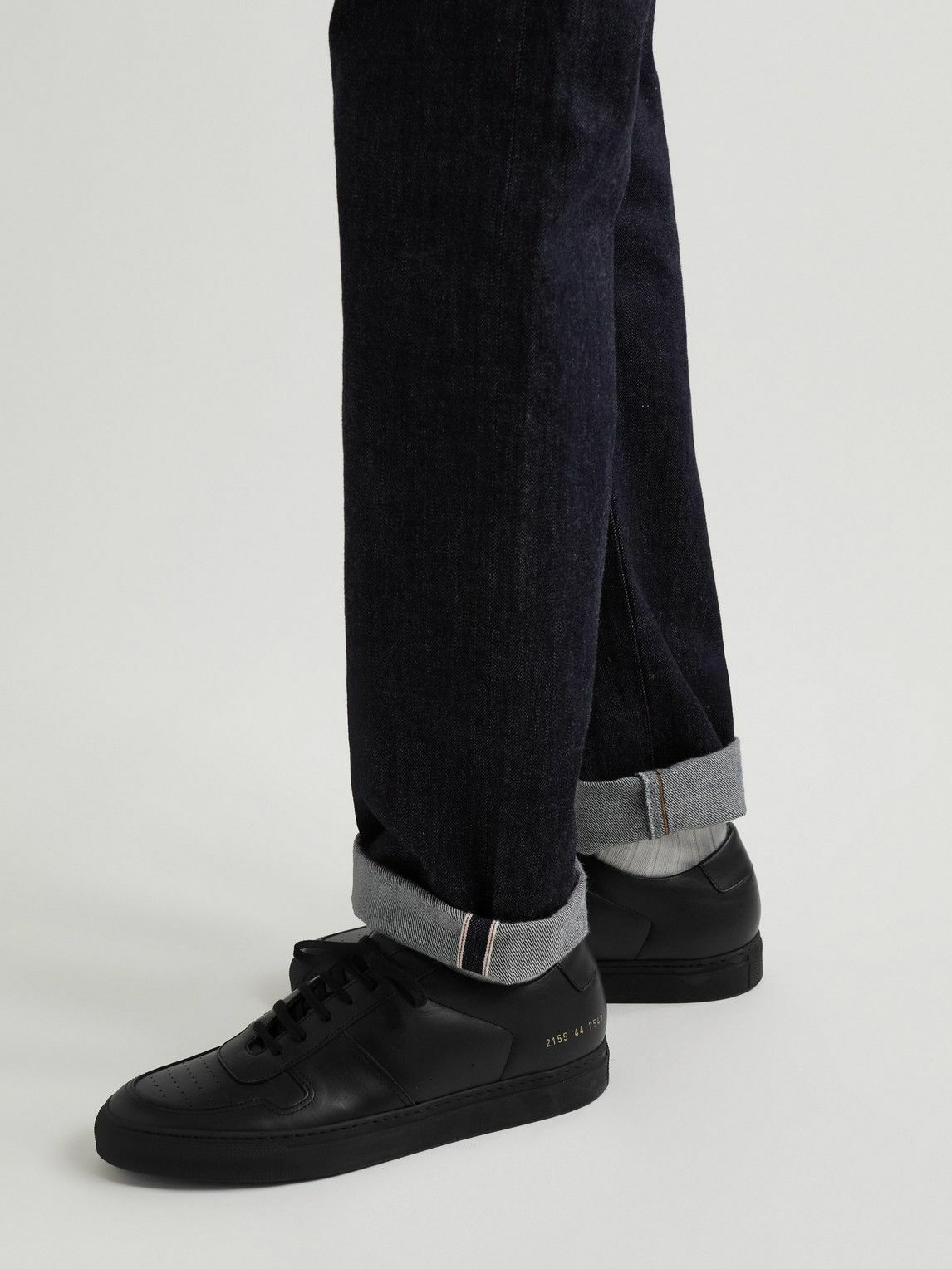 Common Projects - BBall Leather Sneakers - Black