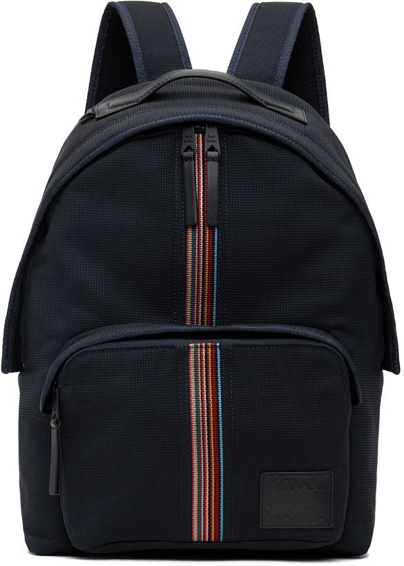 Photo: Paul Smith Navy 'Signature Stripe' Backpack