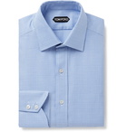 TOM FORD - Slim-Fit Prince of Wales Checked Cotton Shirt - Blue