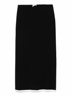 Rowen Rose Floral-Appliqué Maxi Skirt