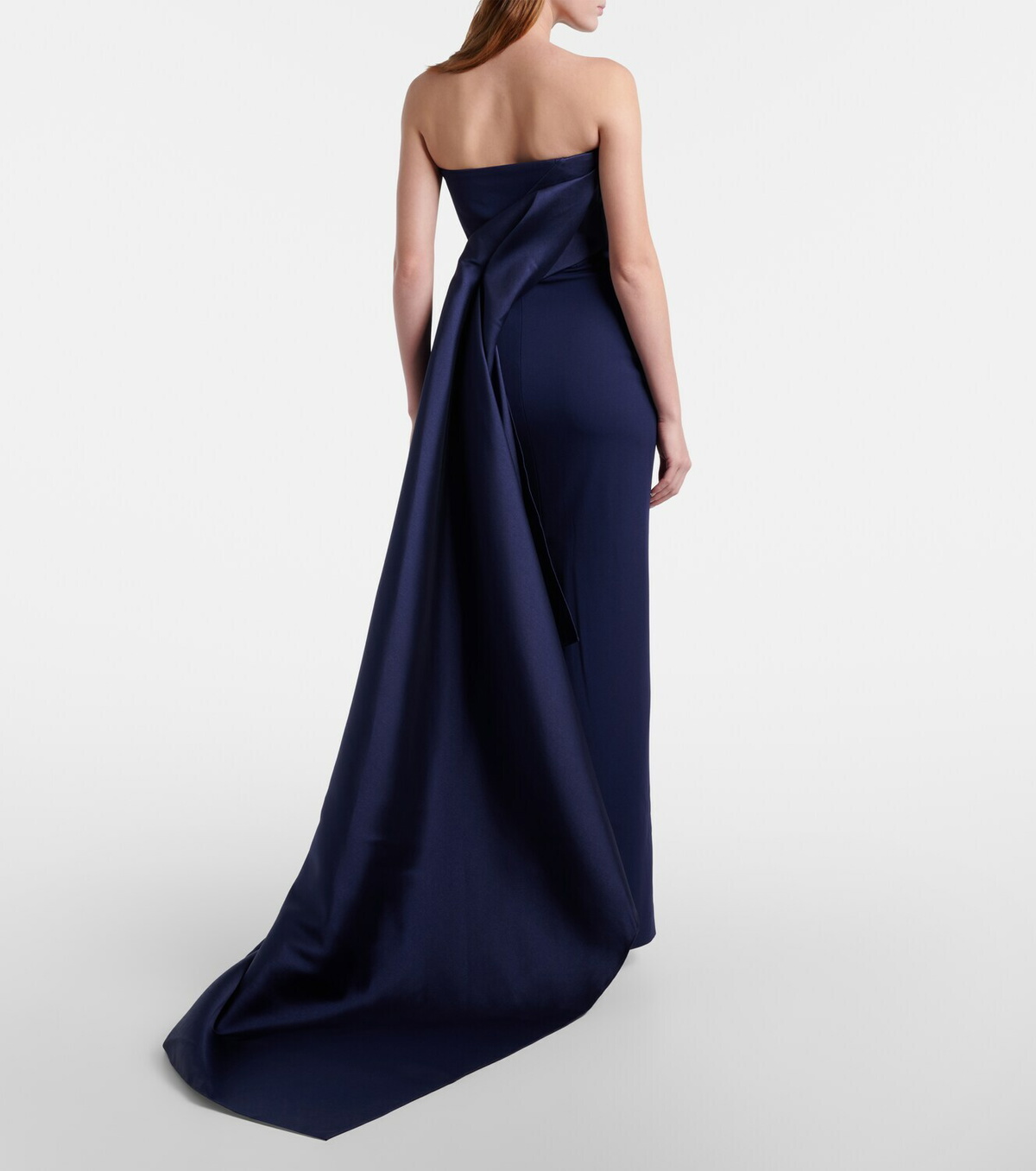 Solace London Kinsley draped strapless gown