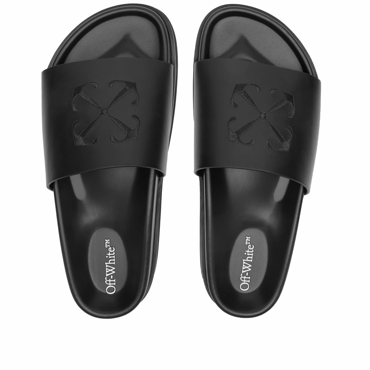 Off White Women s Cloud Arrow Sliders in Black Off White