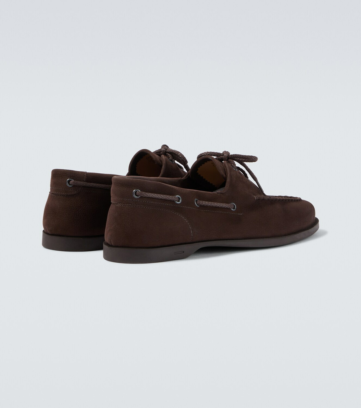 John Lobb Foil suede boat shoes