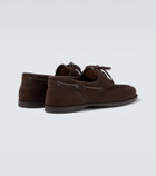John Lobb Foil suede boat shoes