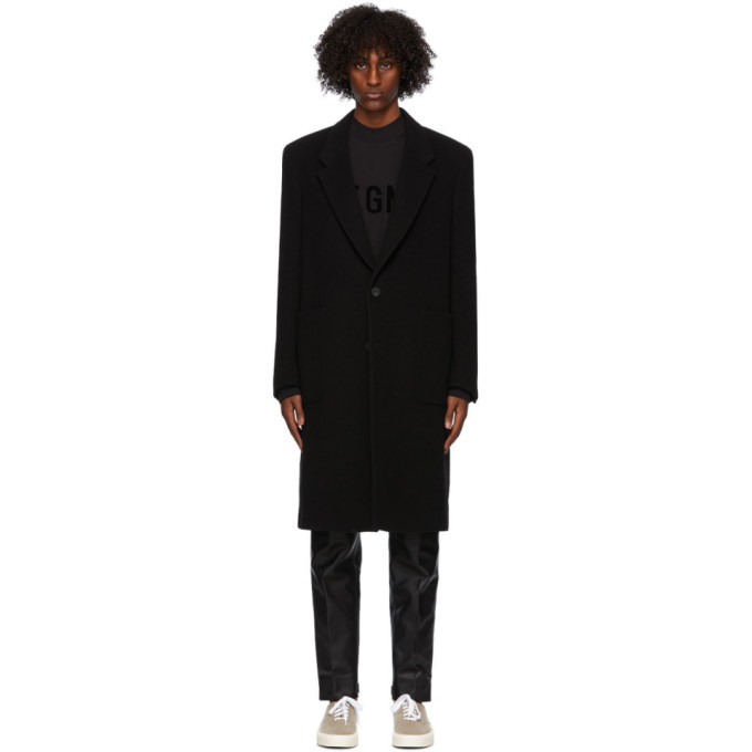 Fear of God Ermenegildo Zegna Black Wool Two-Button Coat Fear of God ...