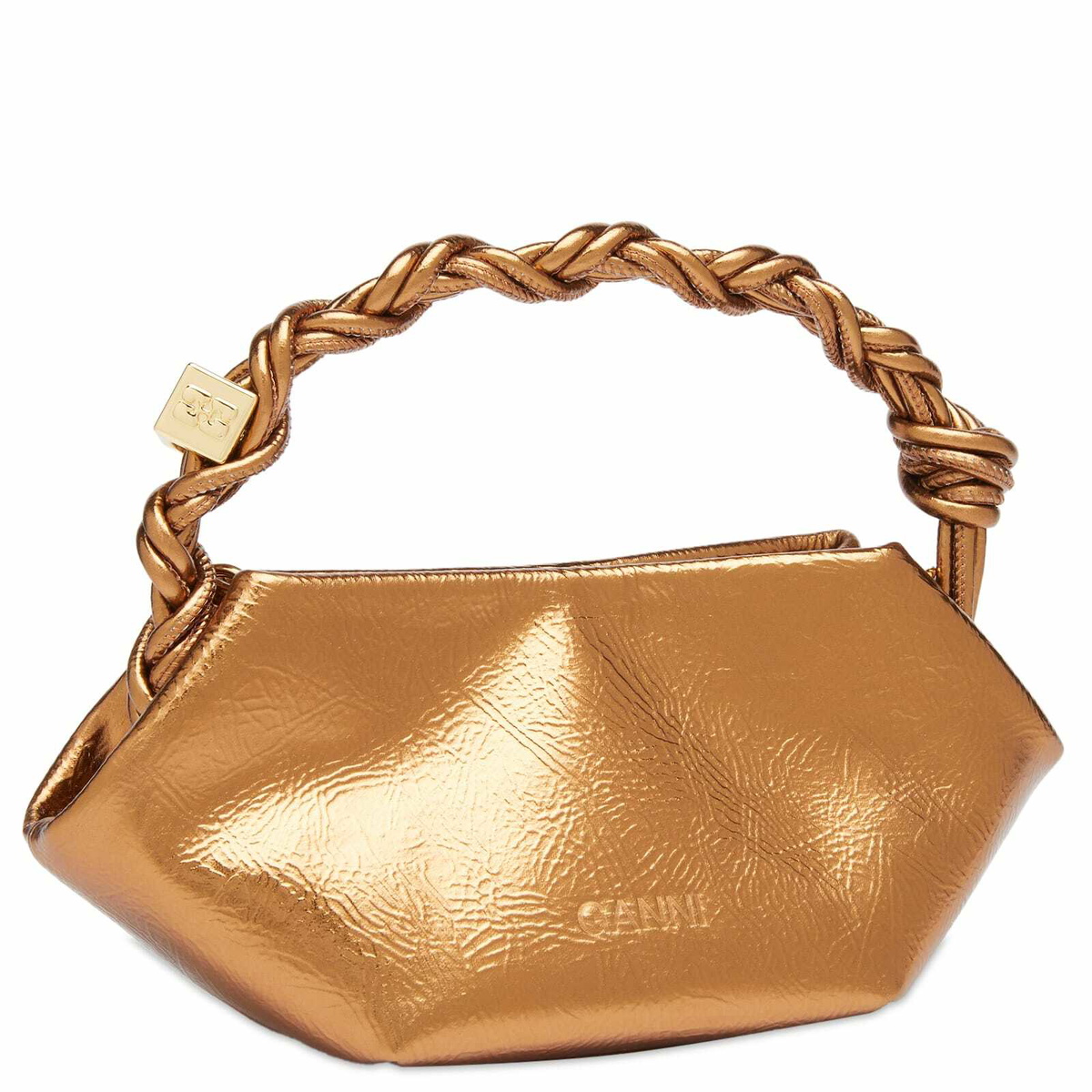 GANNI Women's Bou Bag Mini Metallic in Bronze GANNI