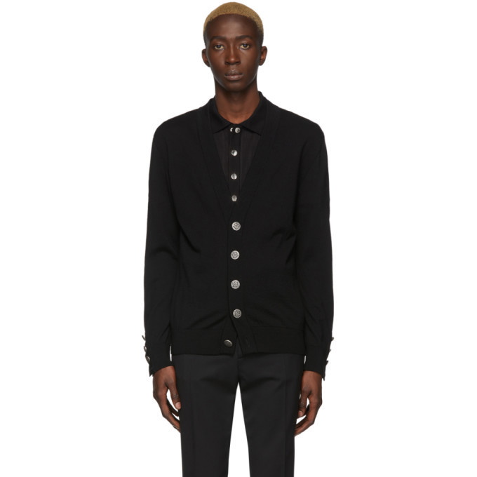 Photo: Balmain Black Wool Cardigan