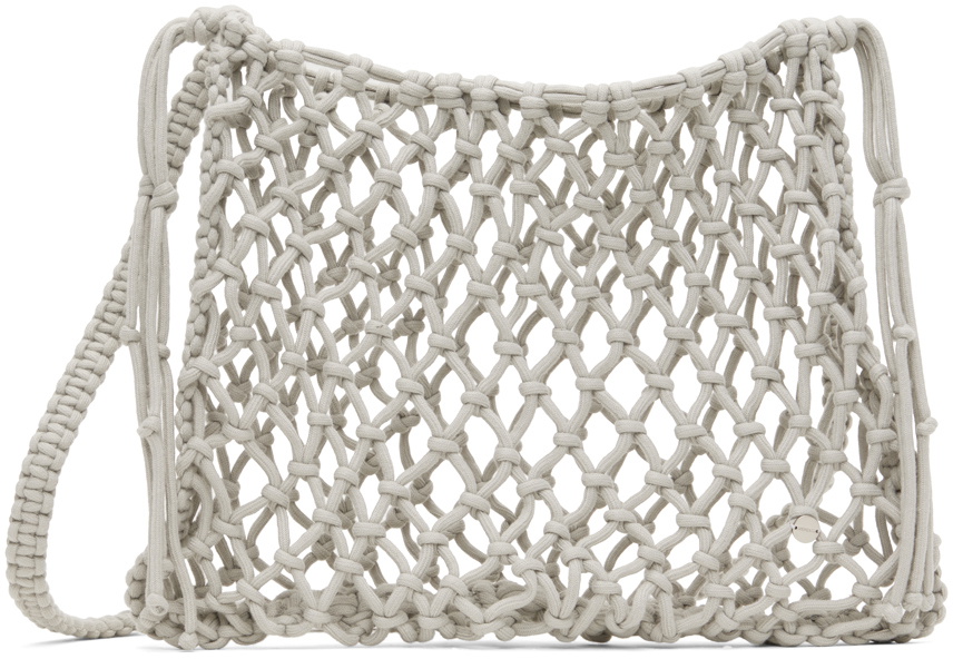 AMOMENTO Gray Denim Messenger Bag AMOMENTO