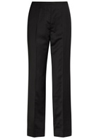 Toteme Raw-edged Straight-leg Satin Trousers Black