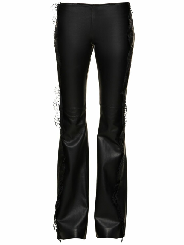 Photo: OFF-WHITE - Napa Leather Pants W/lace