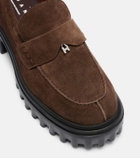 Hogan H700 leather platform loafers