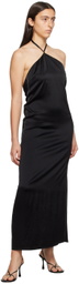 Filippa K Black Deep Back Maxi Dress