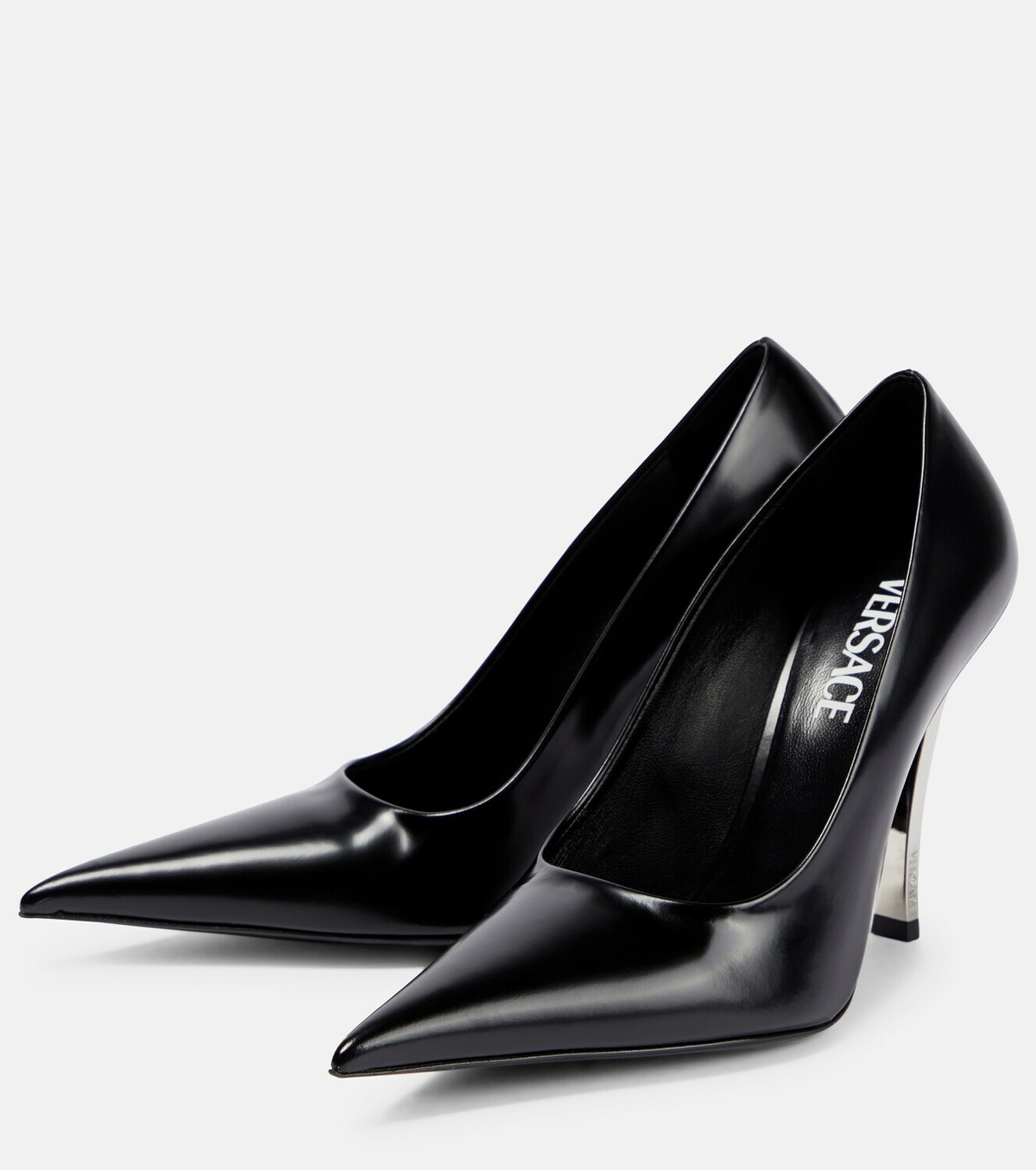 Versace PinPoint leather pumps Versace