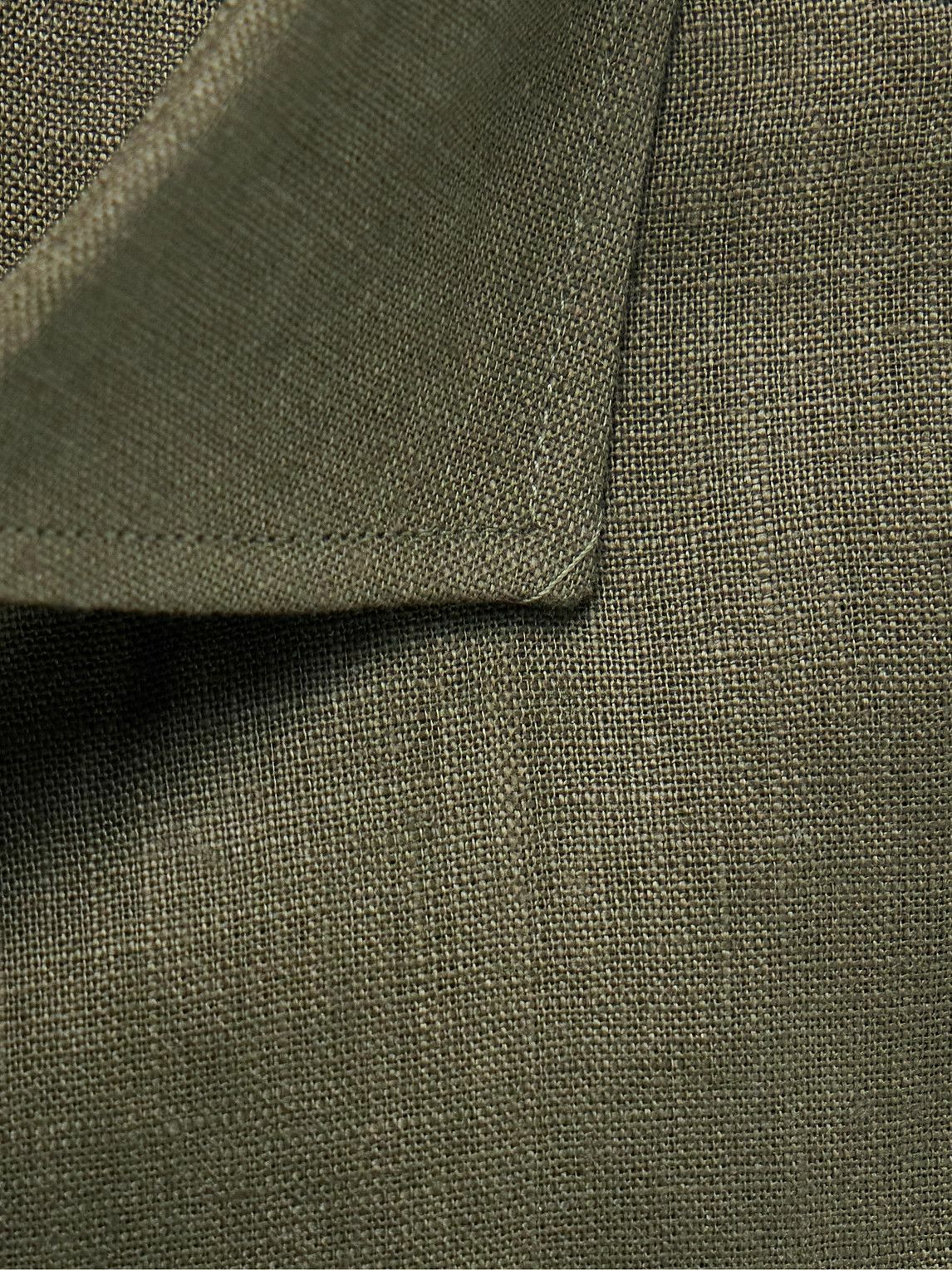 Favourbrook - Bridford Cutaway-Collar Linen Shirt - Green