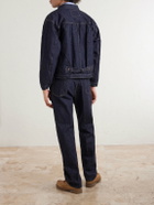 Kaptain Sunshine - Pleated Selvedge Denim Jacket - Blue