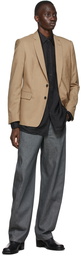 Dries Van Noten Beige Check Blazer