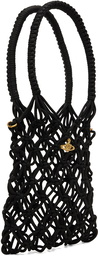 Vivienne Westwood Black Large Macrame Tote