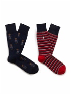 Polo Ralph Lauren - Two-Pack Jacquard-Knit Cotton-Blend Socks