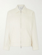 Frescobol Carioca - Tomas Striped Linen and Cotton-Blend Blouson Jacket - Neutrals