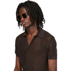Gucci Gold & Brown Sqaure Frame Sunglasses