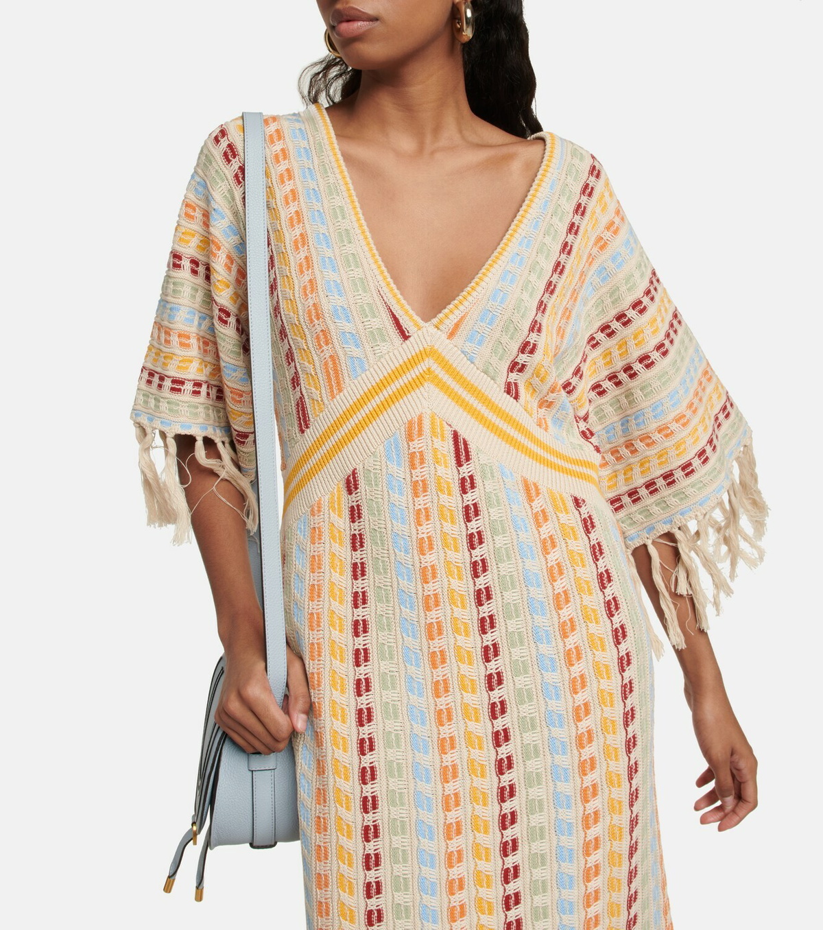 dodo bar or maya cut-out knit dress Striped cotton maxi Dodo Bar Or ethnic dress