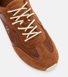 Tory Burch Tory Travel suede-trimmed sneakers